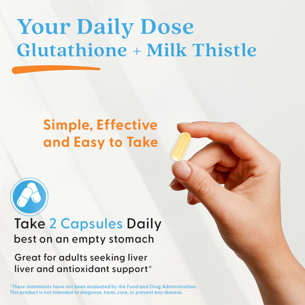 daily glutathione + Milk Thistle , 60 Veggie Caps Option:3 Pack – Save 10% Savageline labs bpc 157 capsules best