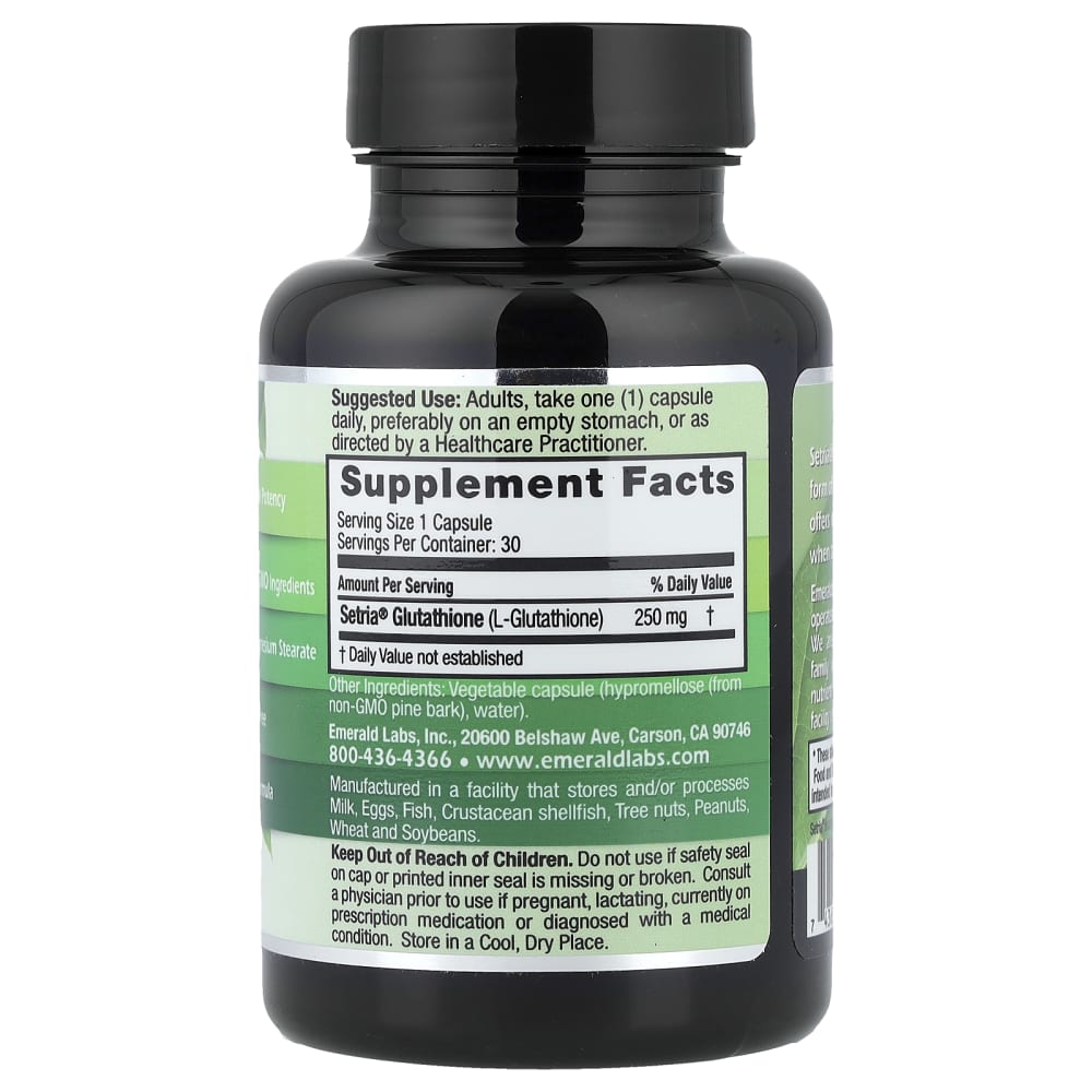 green white l glutathione Emerald Laboratories L-Glutathione Setria , 30 VCaps and milk thistle for Microneedling with glutathione versus Ayurvedic Supplement Size:300mg (60 count)