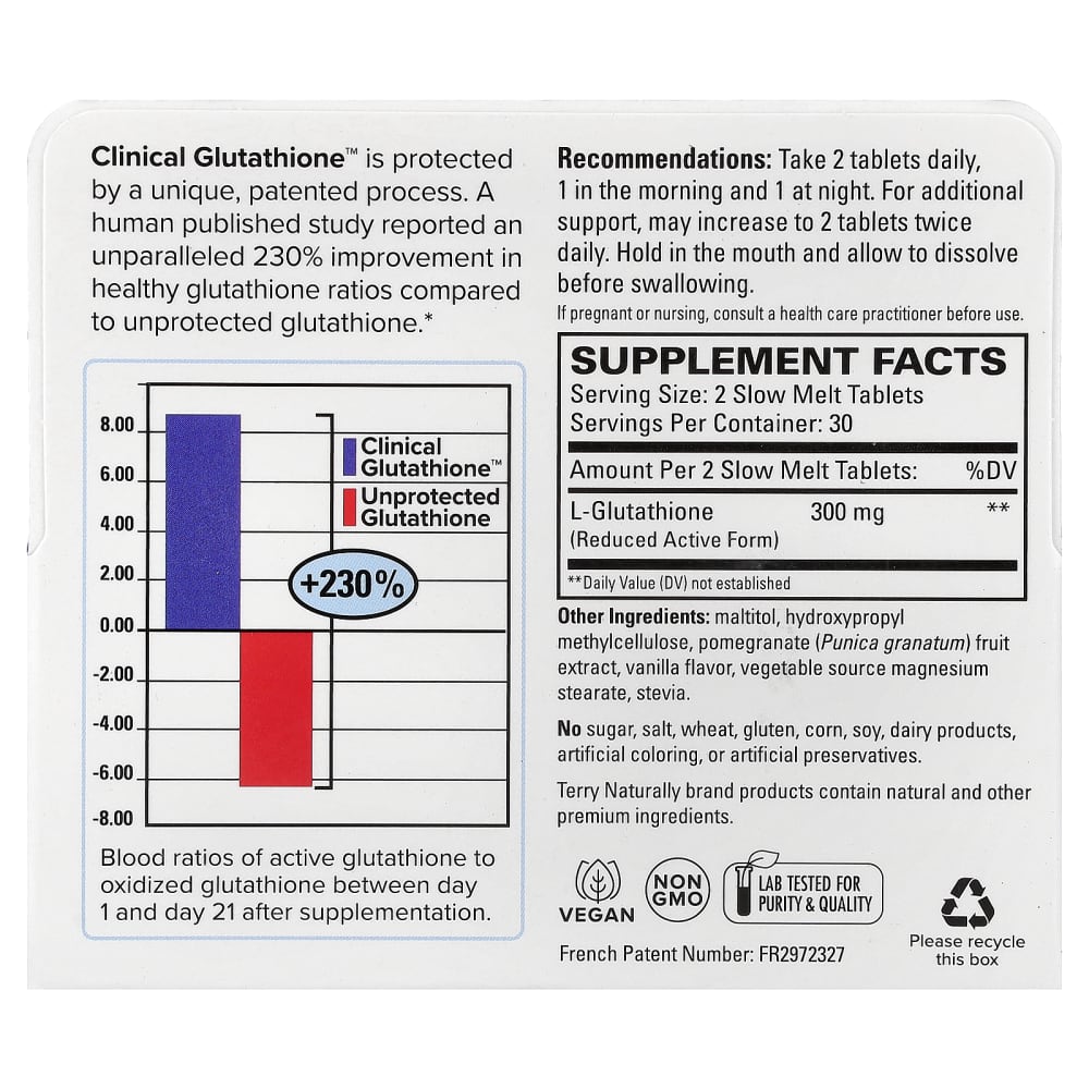clinical glutathione australia Glutathione™, 60 Slow Melt Tablets (150 mg per Tablet) but unprotected glutathione actually Peptide Evidence, Safety and non-GMO glutathione supplement Size:15mL - fragrance