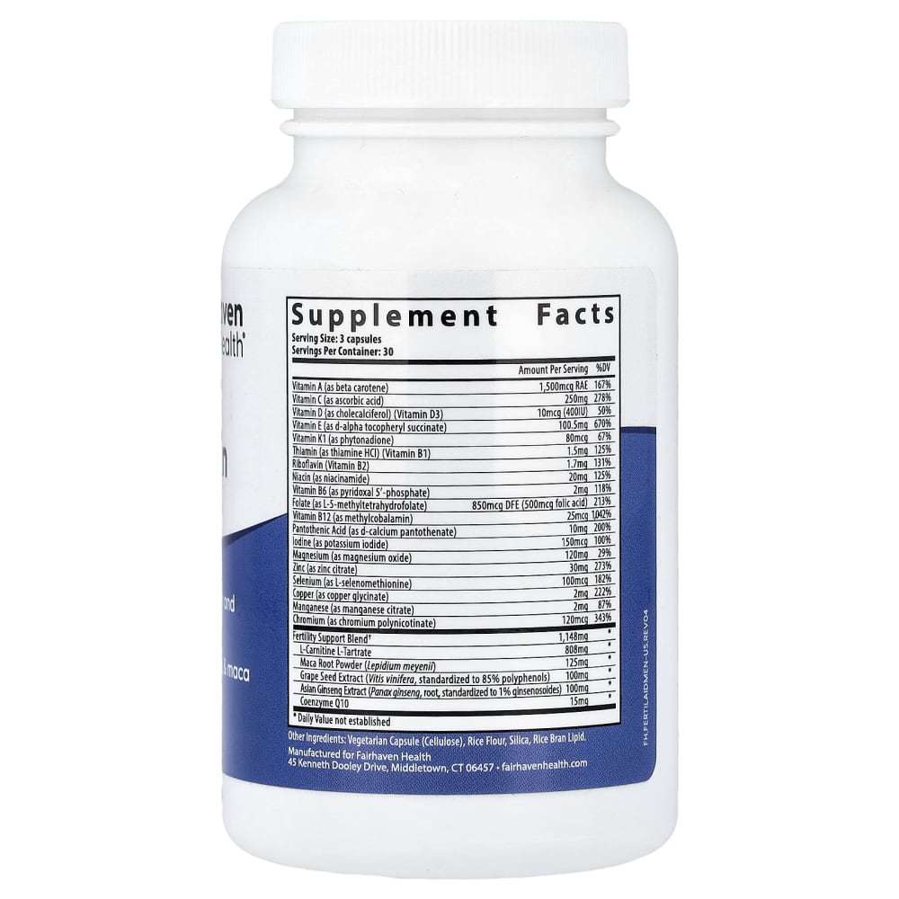 fertilaid for men ingredients l-carnitine FertilAid® Multivitamin Men, 90 Capsules 3 Pack - Ivory تونر لحاء الصفصاف FREE SHIPPING ON ALL ORDERS OVER $50:3 Bottles (Buy 2 Get 1 Free - $ 26 Each  )