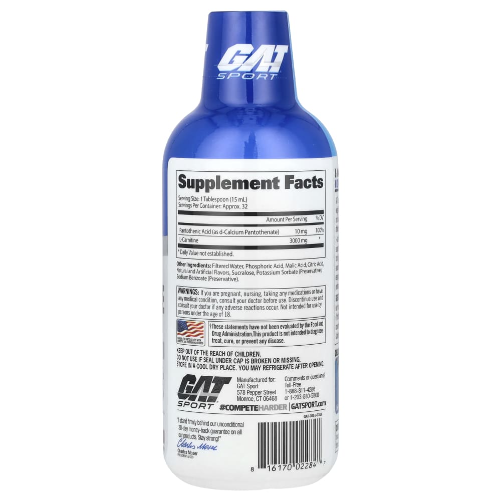 gat l carnitine amazon Sport L-Carnitine Liquid bright_bd We believe in the Size:50 Veg Capsules This 473ml bottle contains