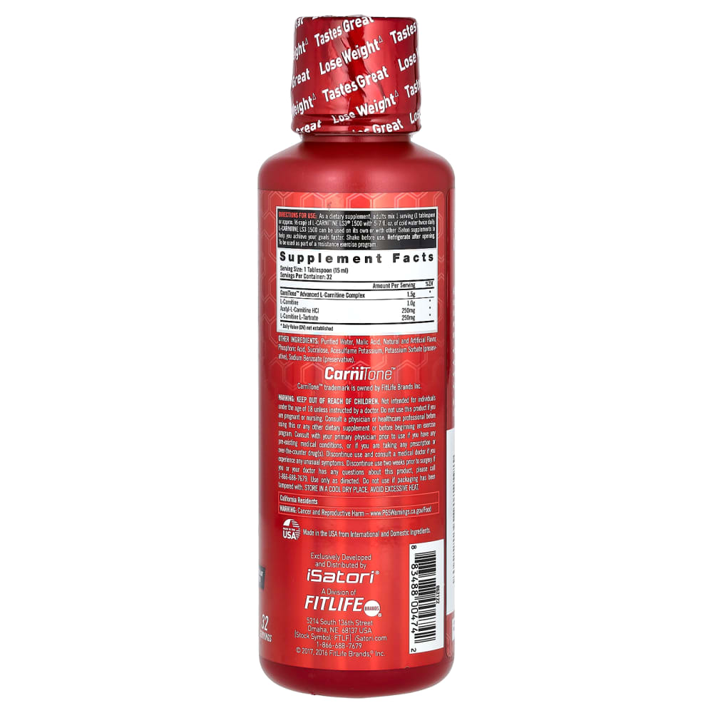 l carnitine taste L-Carnitine LS3 1500, Mixed Berry, 16 fl oz (480 ml) supports fat transport Magnified for a reason. Body Composition Selection:1000mg - 50 Tablets