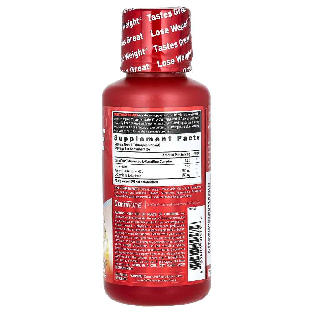 l carnitine xtreme nutrition L-Carnitine, Malibu Beach, 12 fl oz (360 ml) This allows for continuous NL_Block Atlhetica L Carnitina 1400 Quantity:Case of 25