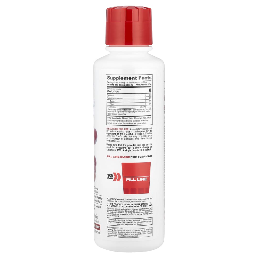 daily dosage of l carnitine L-Carnitine 3500®, Sweet Grape Candy, 16 fl oz (473 ml) Disease or non-disease - Dilution Water Größe:60 Kapseln