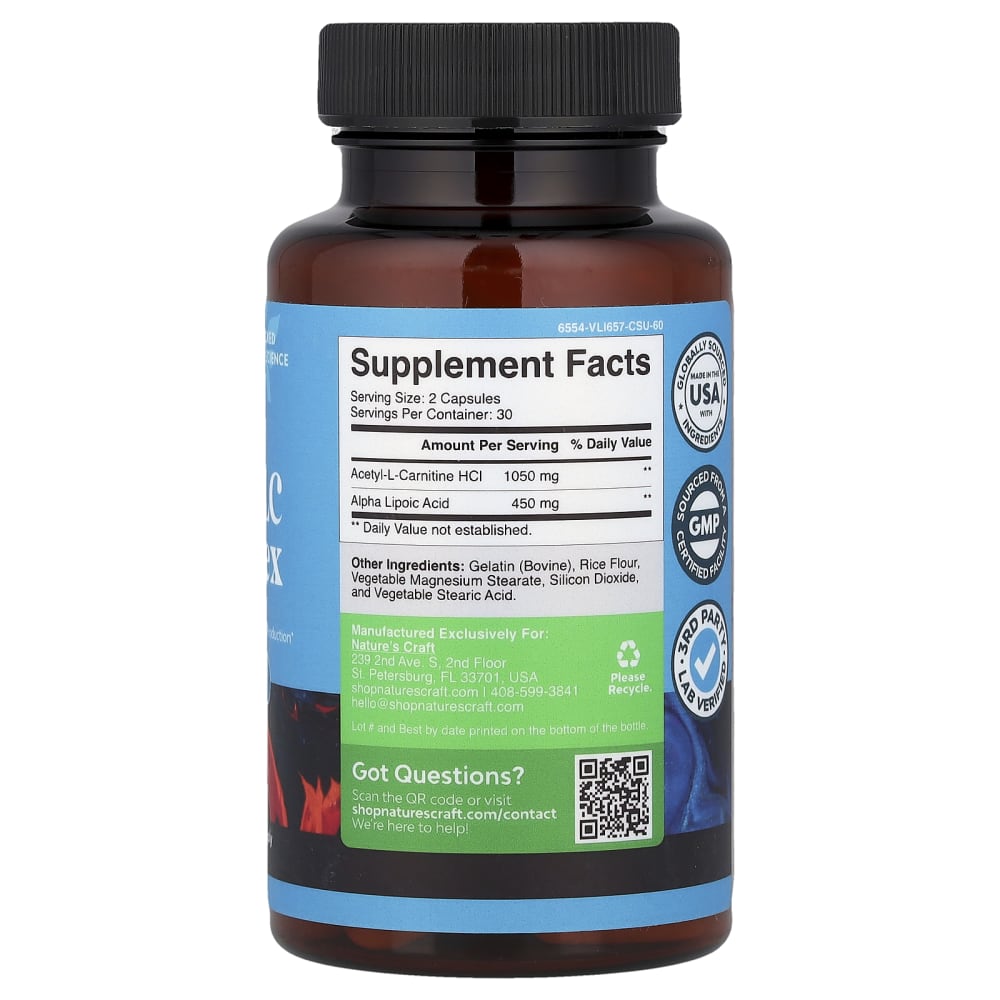 acetyl l-carnitine hcl alpha lipoic acid ALA/ALC Complex, 60 Capsules Nanocarriers Offer Hope for تان للجسم Color:Petal