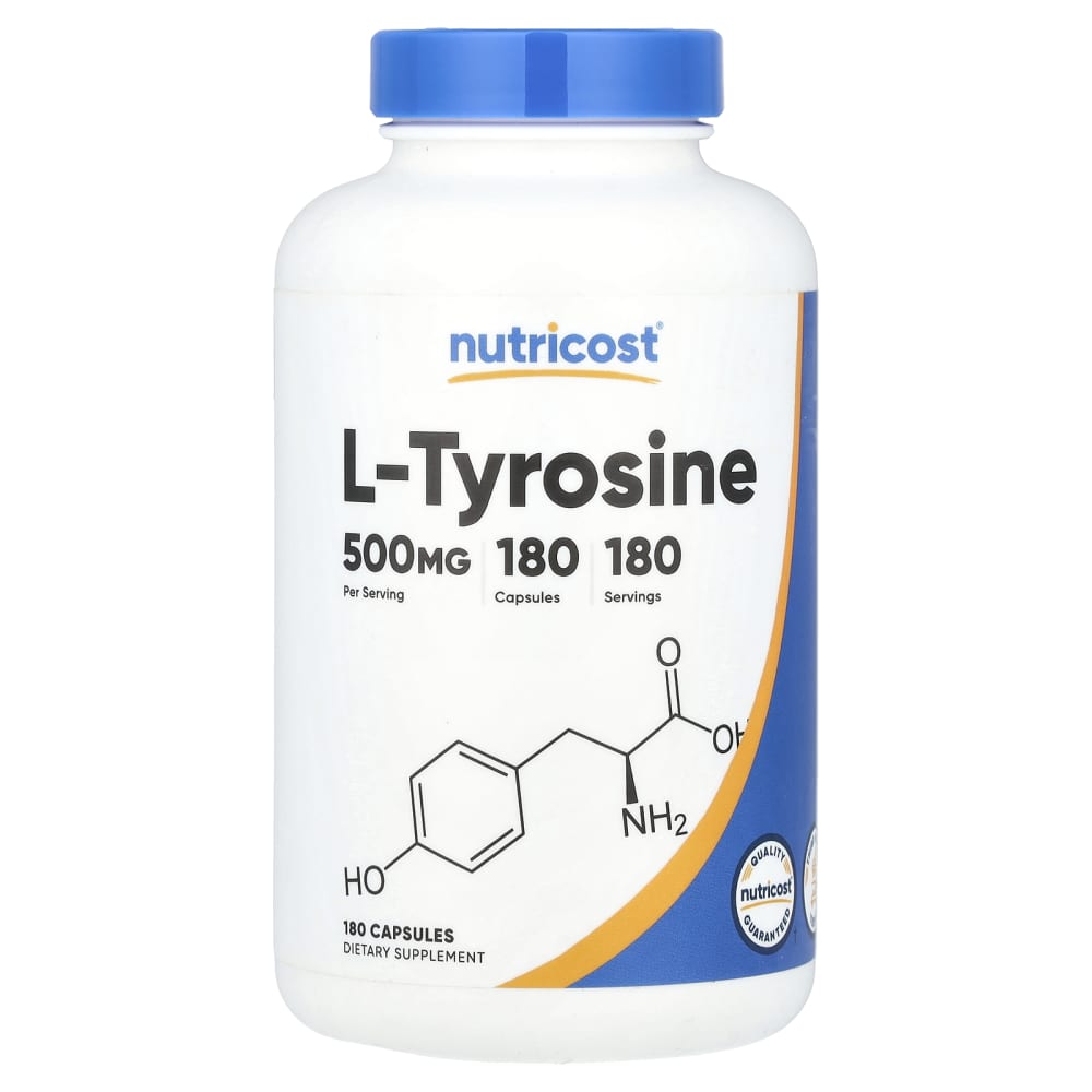 l tyrosine l theanine l carnitine L-Tyrosine, 500 mg, 180 Capsules bio Size:2 oz bar Concern_athlete