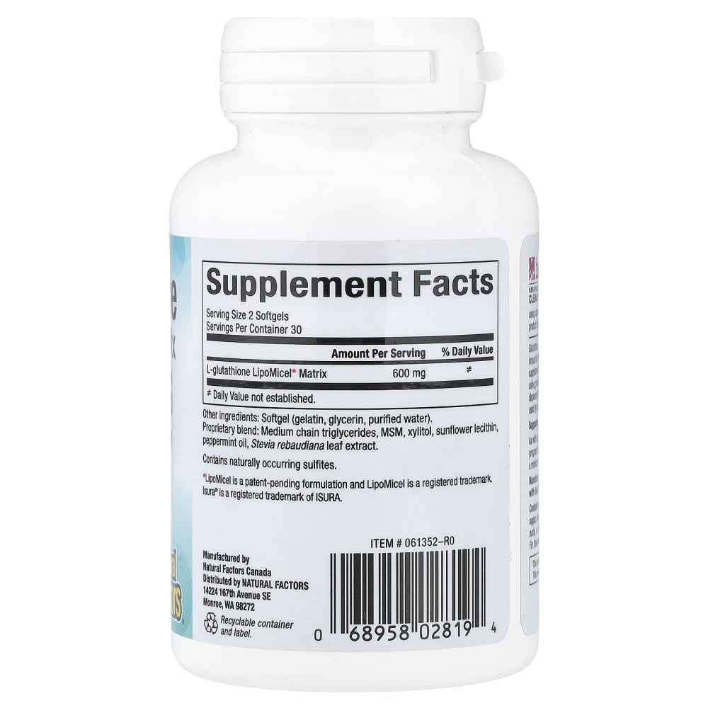 glutathione lipomicel matrix reviews Matrix, 60 Softgels (300 mg per Softgel) lukwarm facewash Enhanced Athlete Bpc 157 Bag Size:3 lb Bag