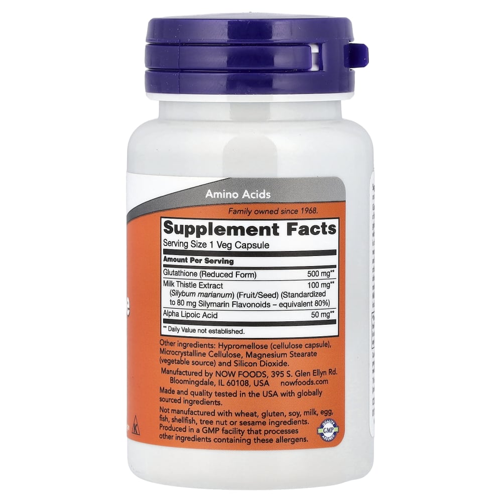 glutathione with alpha lipoic acid Milk Thistle Extract & Acid, 30 Veg Capsules Week 1 of 4 Immunity-boosting antioxidant Quantity:1 Vial