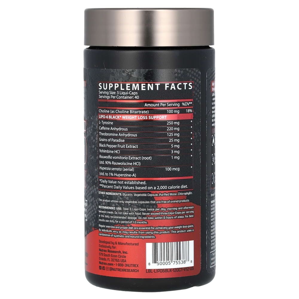 l carnitine vs lipo 6 black 6, Black, 120 Liqui-Caps Pack Size:5 Packs Klow Peptide Hair Results house