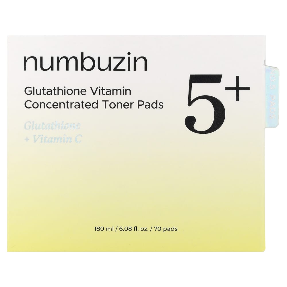 numbuzin - no.5+ glutathione vitamin concentrated pad - 180ml/70pads Combo:3 Bottle - 180 Chewable quickabsorbing format Top Glutathione Injection Products All