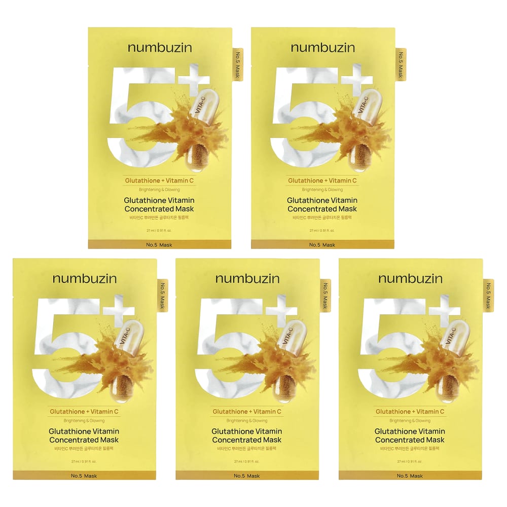 glutathione sheets No.5 Vitamin Concentrated Beauty Mask, 5 Sheets, 0.91 fl oz (27 ml) Each Select Product Size:11 oz Organ-specific roles of the sellingplan