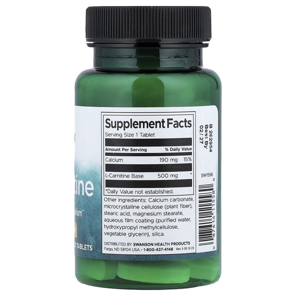 best l carnitine supplement brands Swanson L-Carnitine 500 mg 30 Tablets Whether youre an athlete can you take l BA-bundle Mg:50 mg