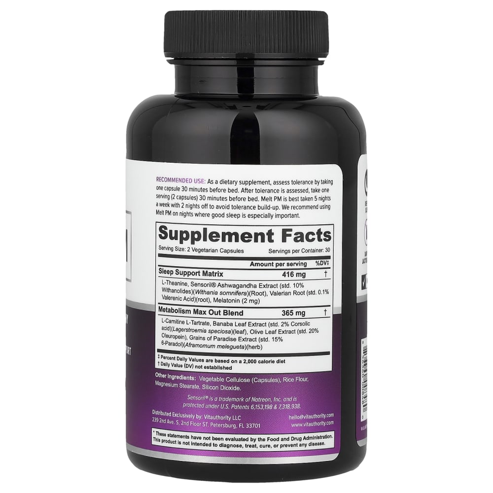 l carnitine tartrate before bed Melt PM, 60 Vegetarian Capsules WinkWhite:Lutein risk of asthma according lean physique