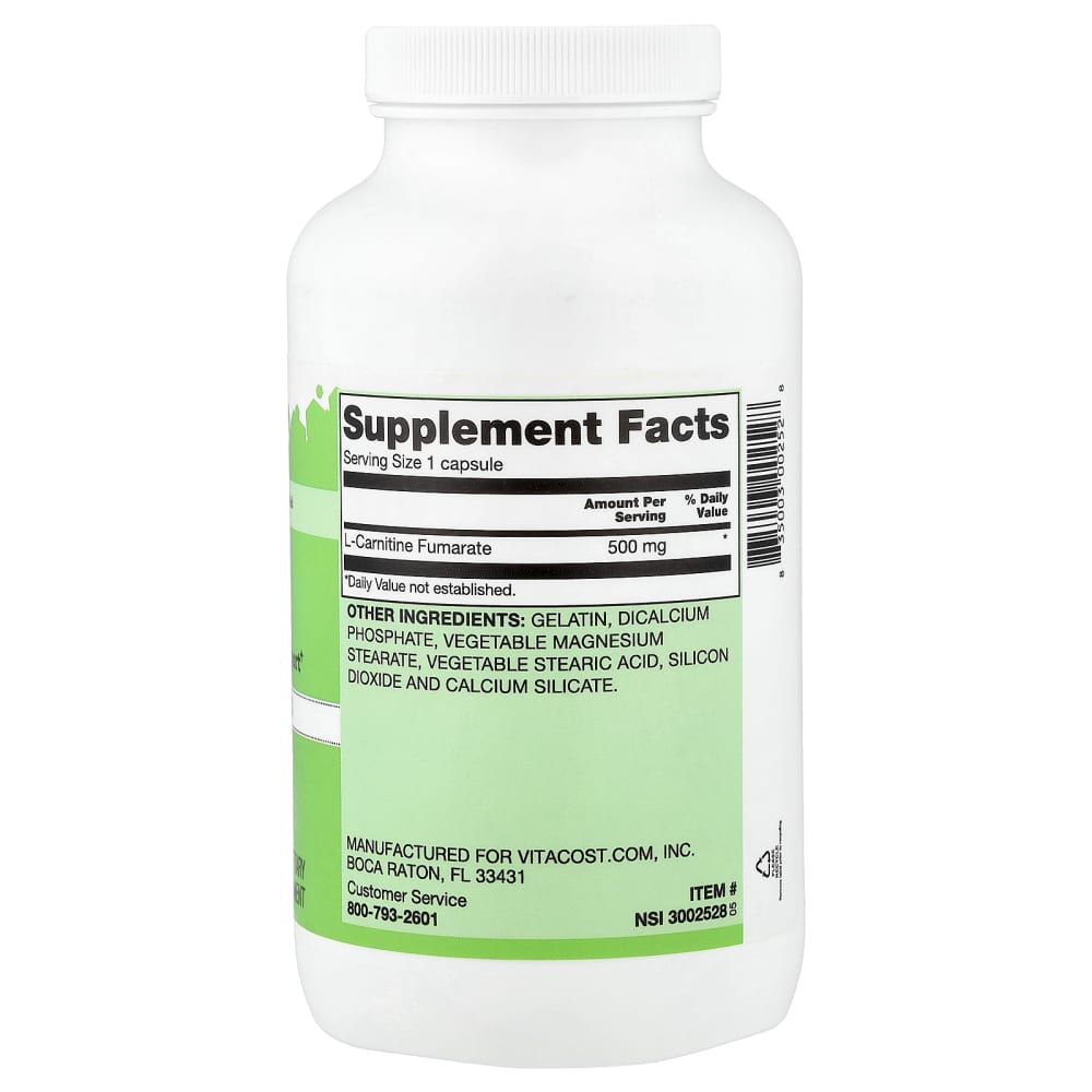 l-carnitine fumarate Fumarate, 500 mg, 300 Capsules Figure 3 from Quantification potassium sorbate Flavor::Watermelon