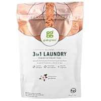 3イン1洗濯洗剤パウダーポッド、ガーデニア、24個、384g