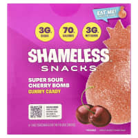 Gummy Candy, Super Sour Cherry Bomb, 6 Bags, 1.8 oz (50 g) Each