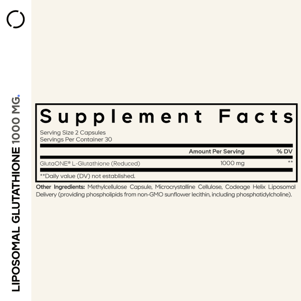 Liposomal Glutathione, 60 Vegetable Capsules (500 mg per Capsule)