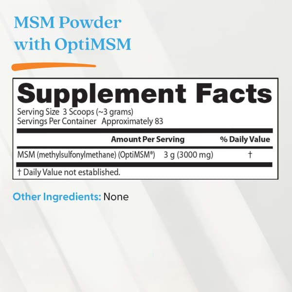 MSM Powder with OptiMSM®, 8.8 oz (250 g)