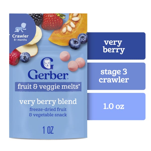 Fruit & Veggie Melts®（フルーツ＆ベジーメルツ）、生後8か月以上