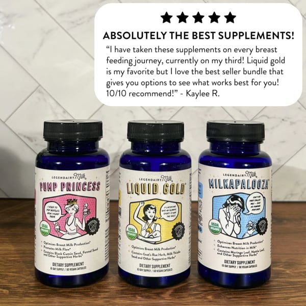 Lactation Support Bundle, 3 Bottles, 60 Vegan Capsules Each