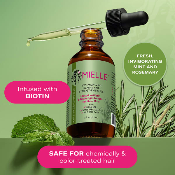 Mielle, Scalp & Hair Strengthening Oil, Rosemary Mint, 2 fl oz | iHerb