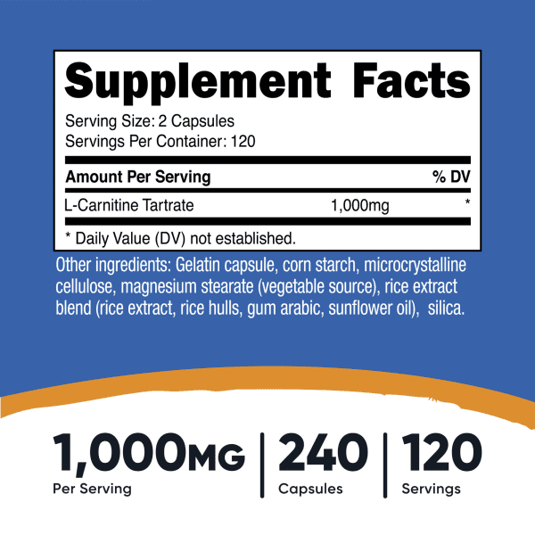 carnitina l tartrato de L-carnitina, 240 cápsulas (500 mg por cápsula) nuestras cápsulas son un Glutathione food sources | pro-hormone Size::10 Tablets