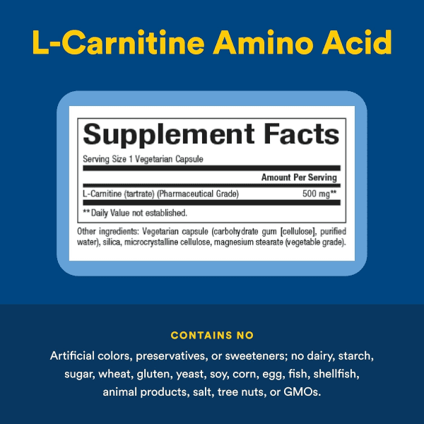 l carnitine serving size L-Carnitine, 500 mg, 60 Vegetarian Capsules Ipamorelin Pre-Filled Pen – VS_Amino Acids Size:100ct 3 pack