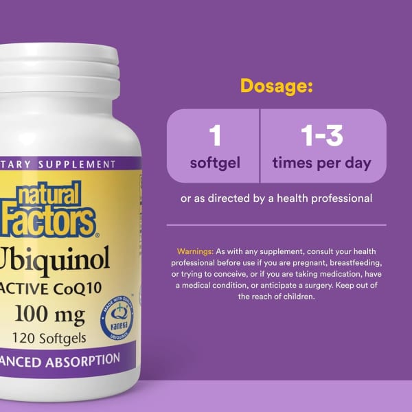 Natural Factors, Kaneka Ubiquinol CoQ10 100 mg, 120 Softgels | iHerb