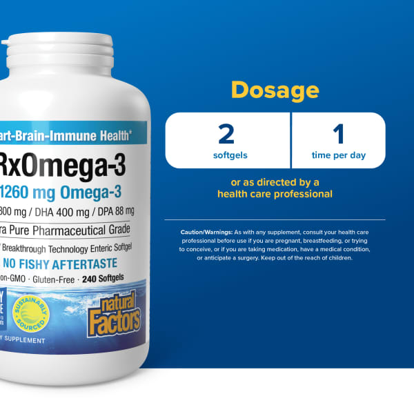 Rx Omega-3, 240 Softgels (630 mg per Softgel)