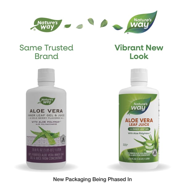 Aloe Vera Leaf Juiceand Inner Leaf Gel, with Aloe Polymax+™, Wild