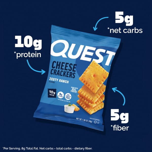Cheese Crackers, Zesty Ranch, 4 Bags, 1.06 oz (30 g) Each