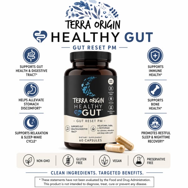 Healthy Gut™リセットPM、60粒