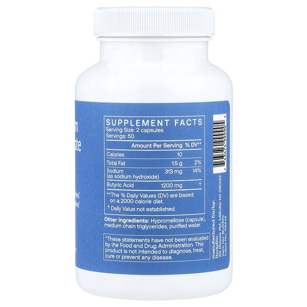 BodyBio Butyrate (Tributyrin), 100 softgels, view 2