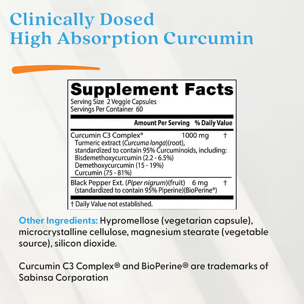 Doctor's Best High Absorption Curcumin with BioPerine, 180 capsules, view 3