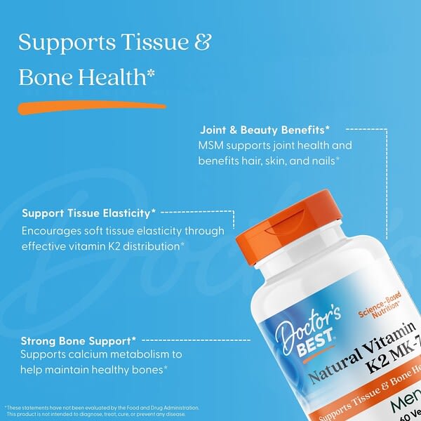 Doctor's Best Natural Vitamin K2 MK-7 100mcg, 60 veg capsules, view 4