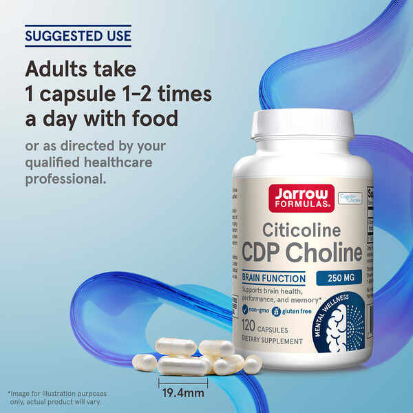 Jarrow Formulas Citicoline (CDP-Choline) 250mg, 120 capsules, view 3