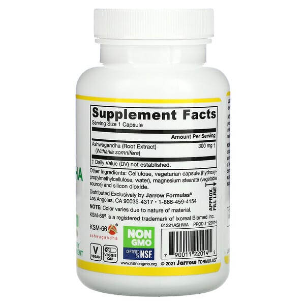 Jarrow Formulas Ashwagandha KSM-66, 120 veg capsules, view 2