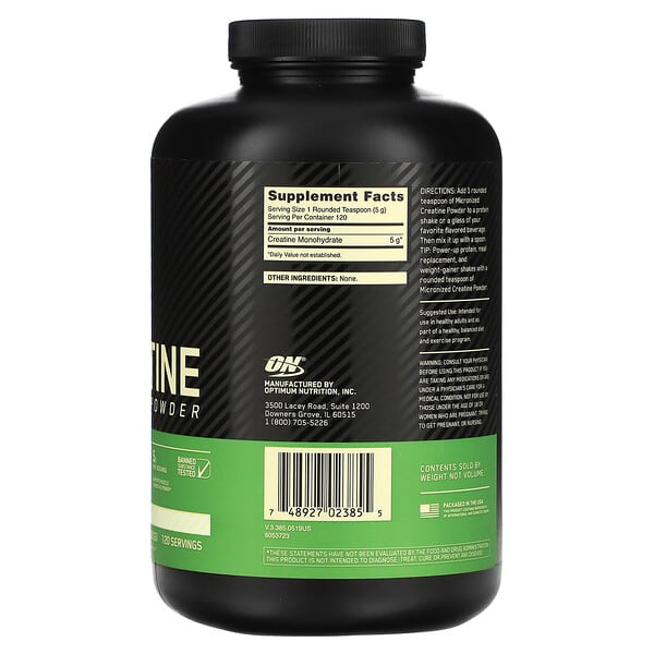 Optimum Nutrition Creatine Monohydrate Powder, 600 g, view 2