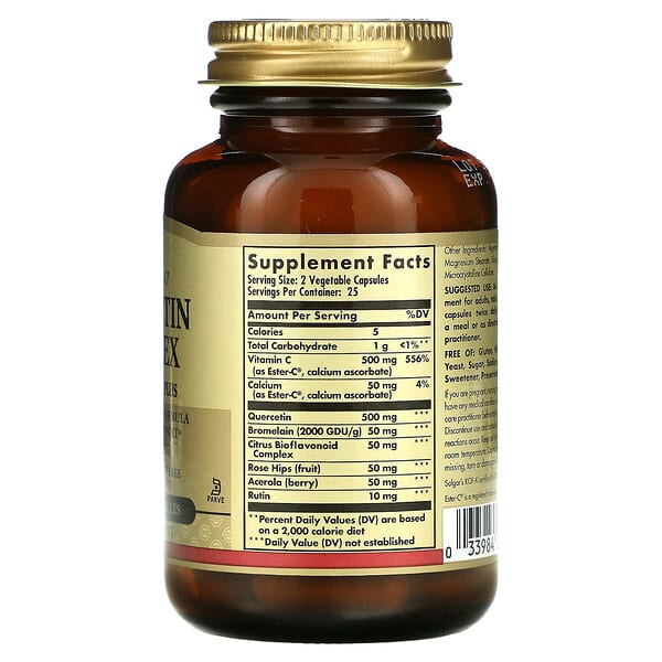 Solgar Quercetin Complex with Bromelain, 100 veg capsules, view 2