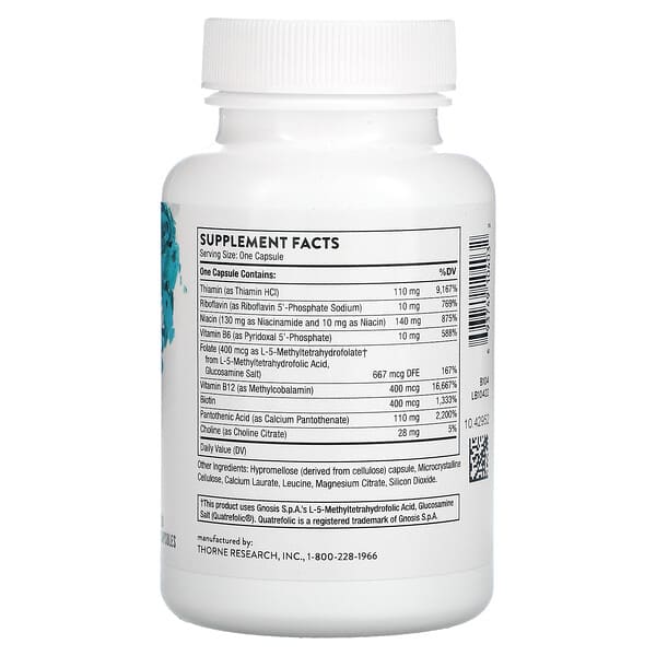 Thorne Basic B Complex, 60 capsules, view 2