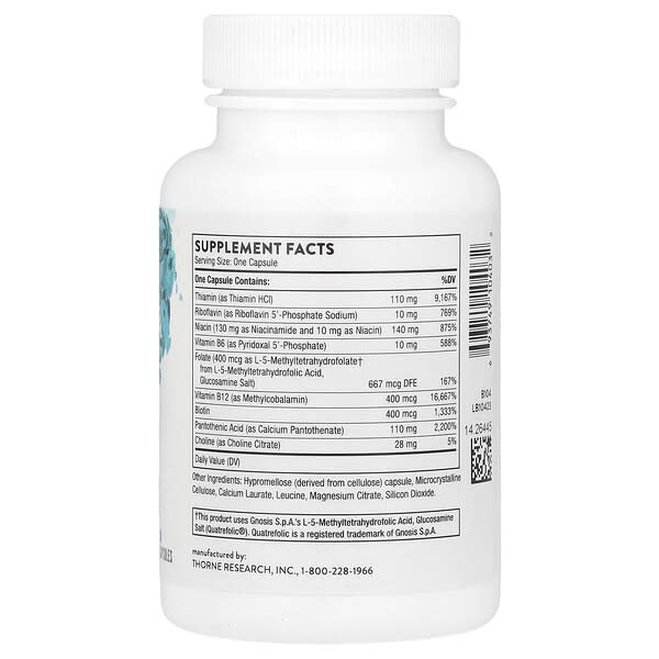 Thorne Basic B Complex, 60 capsules, view 3