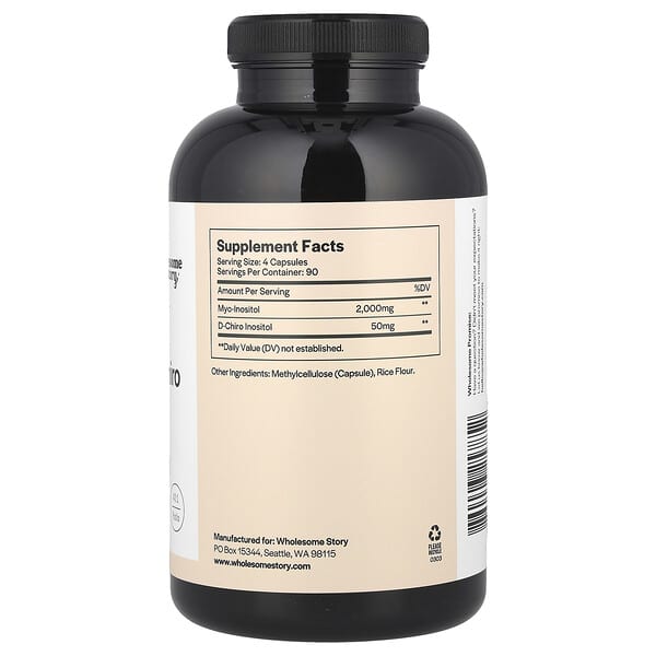 Wholesome Story Myo & D-Chiro Inositol 40:1, 120 capsules, view 2