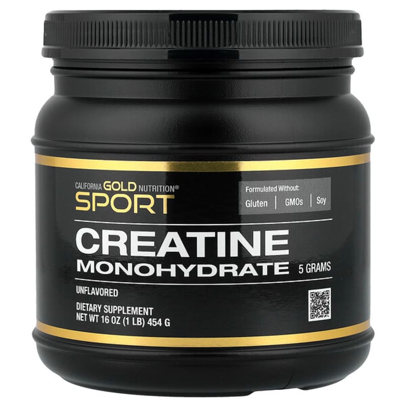 California Gold Nutrition, Sport, Pure Creatine Monohydrate, Unflavored, 1 lb (454 g)