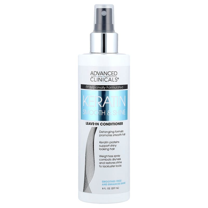 Advanced Clinicals, Keratin Smooth & Shine, Leave-In Conditioner, 8 fl oz (237 ml)