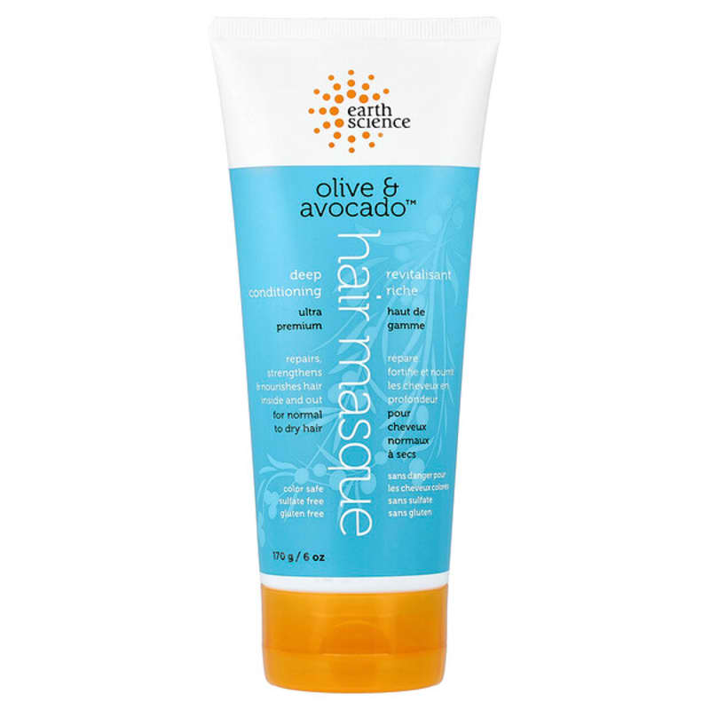 Earth Science, Deep Conditioning, Hair Masque, Olive & Avocado™, For Normal to Dry Hair, 6 oz (170 g)