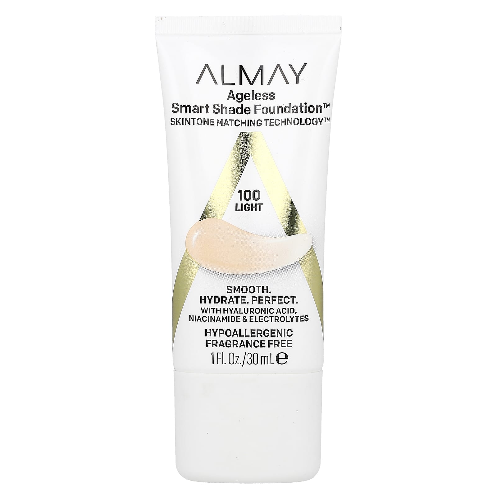 Almay, тональный крем Ageless Smart Shade, 100 светлый, 30 мл (1 жидк. унция)