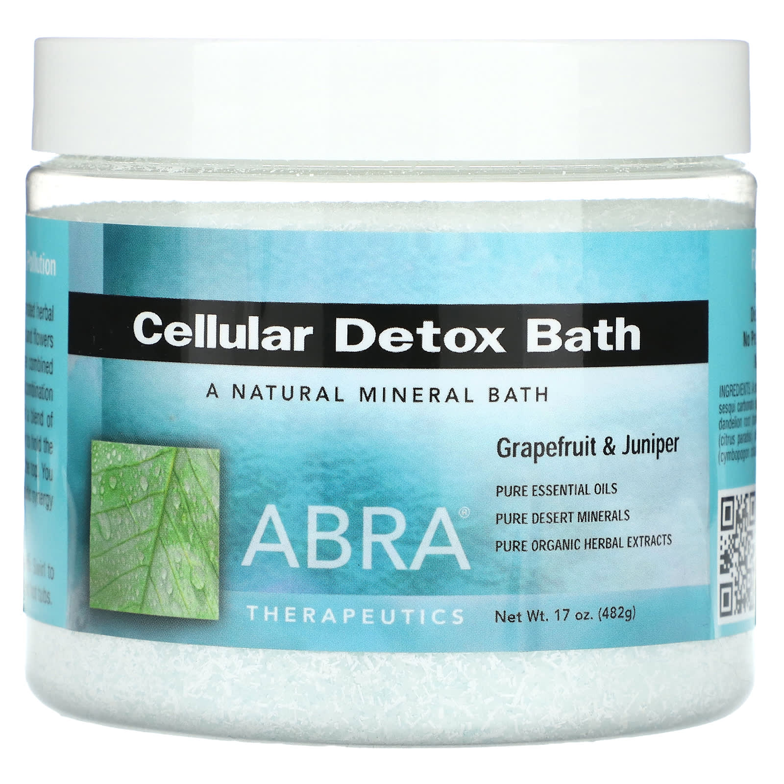 Abra Therapeutics, Cellular Detox Bath, грейпфрут и можжевельник, 482 г (17 унций)