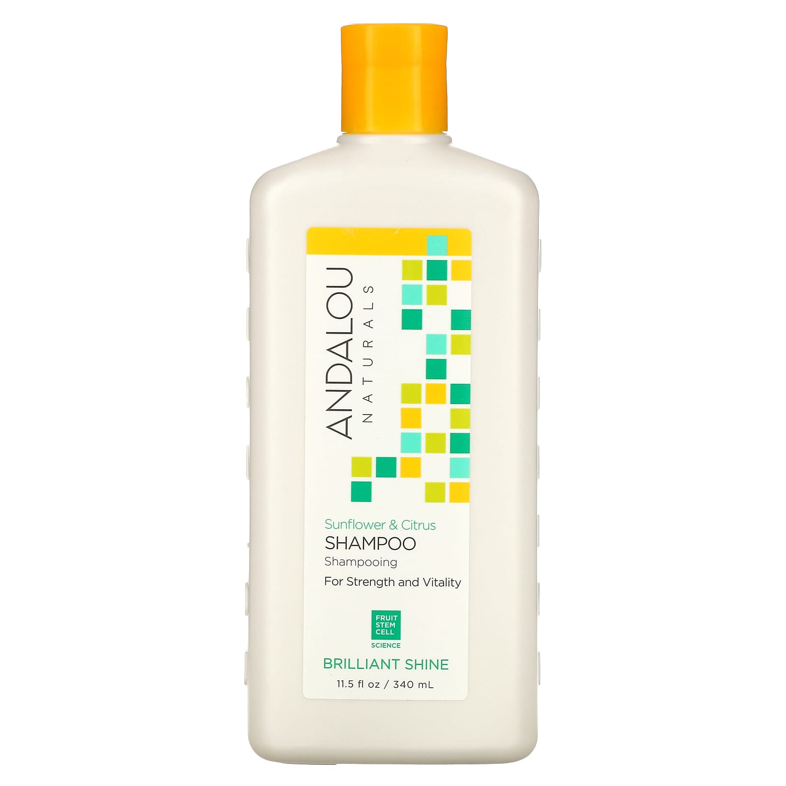 Andalou Naturals, шампунь для укрепления, придания бриллиантового блеска и густоты, подсолнечник и цитрусовые, 340 мл (11,5 жидк. унций)