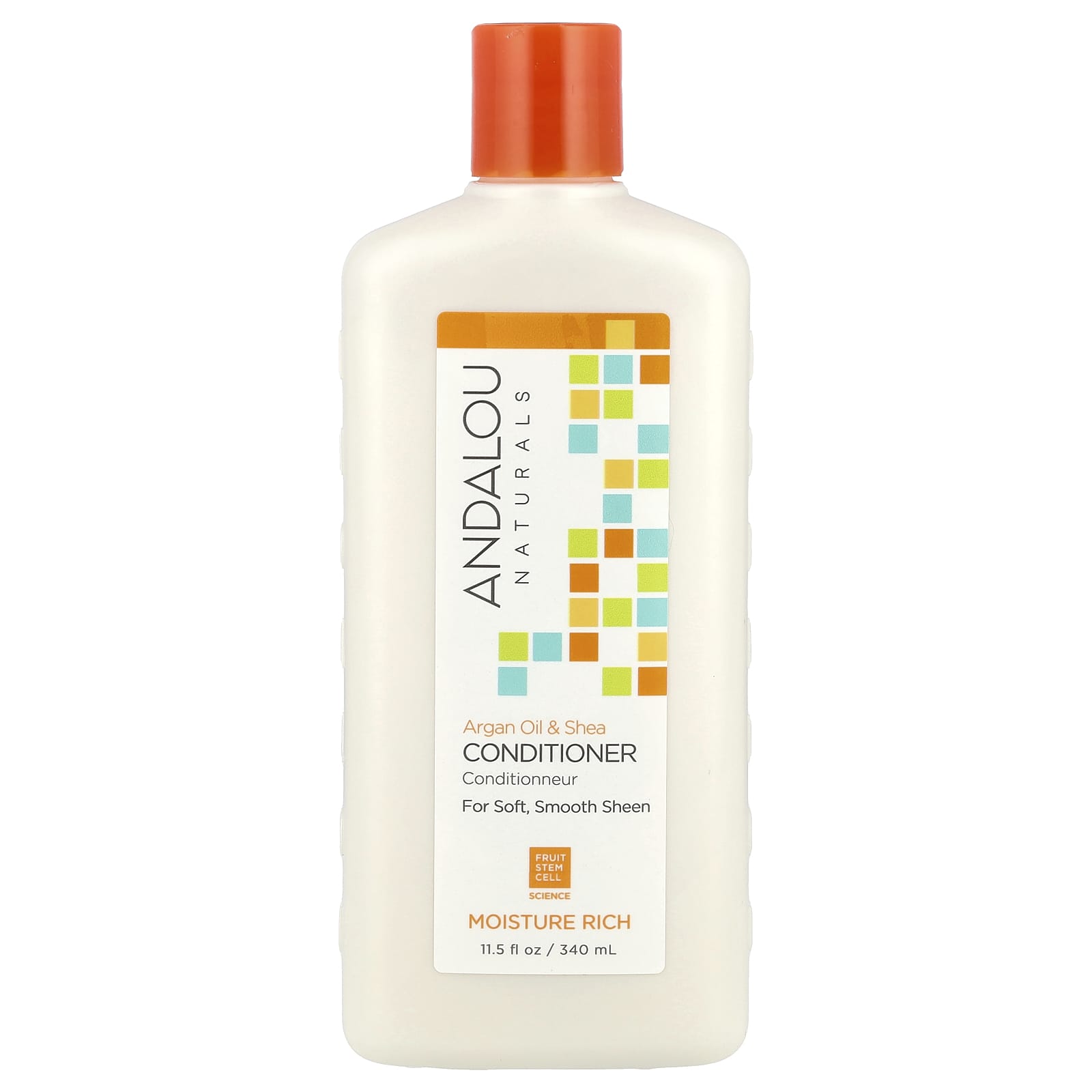 Andalou Naturals, кониционер с глубоким увлажнением, для придания волосам мягкости, гладкости и блеска, «Аргановое масло и масло ши», 340 мл (11,5 жидк. унций)