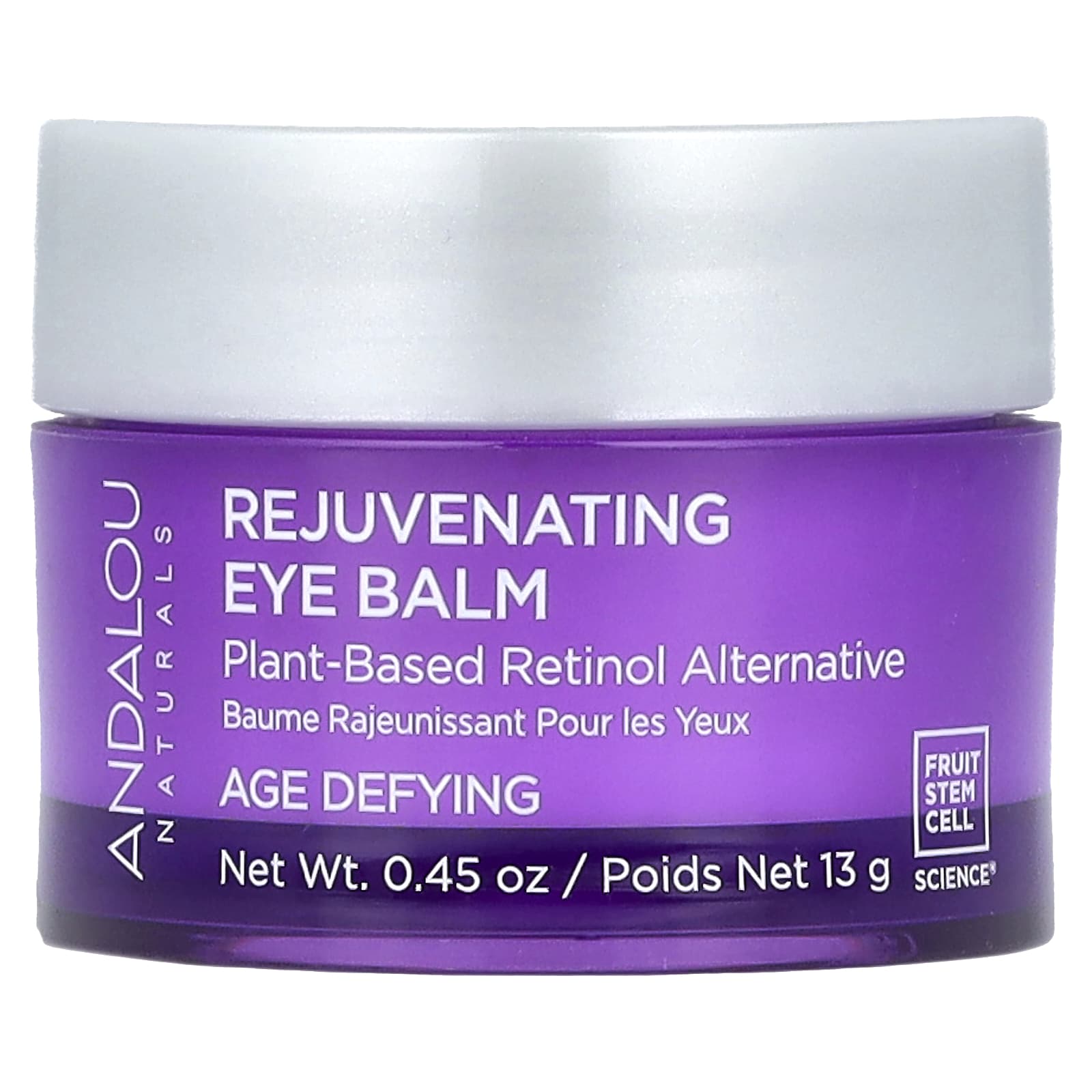 Andalou Naturals, омолаживающий бальзам для кожи вокруг глаз, растительная альтернатива ретинолу, антивозрастной эффект, 13 г (0,45 унции)
